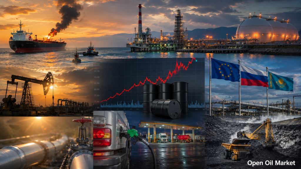 Overzicht van de energiesector 25 juli 2026: prijzen van Brent- en WTI-olie, TTF-gas, OPEC+, KTK, olieproducten, kolen, elektriciteit en HER.