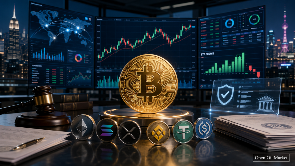Nieuws cryptocurrency, zondag 5 juli 2026: Bitcoin, ETF-stromen en regulering van stablecoins