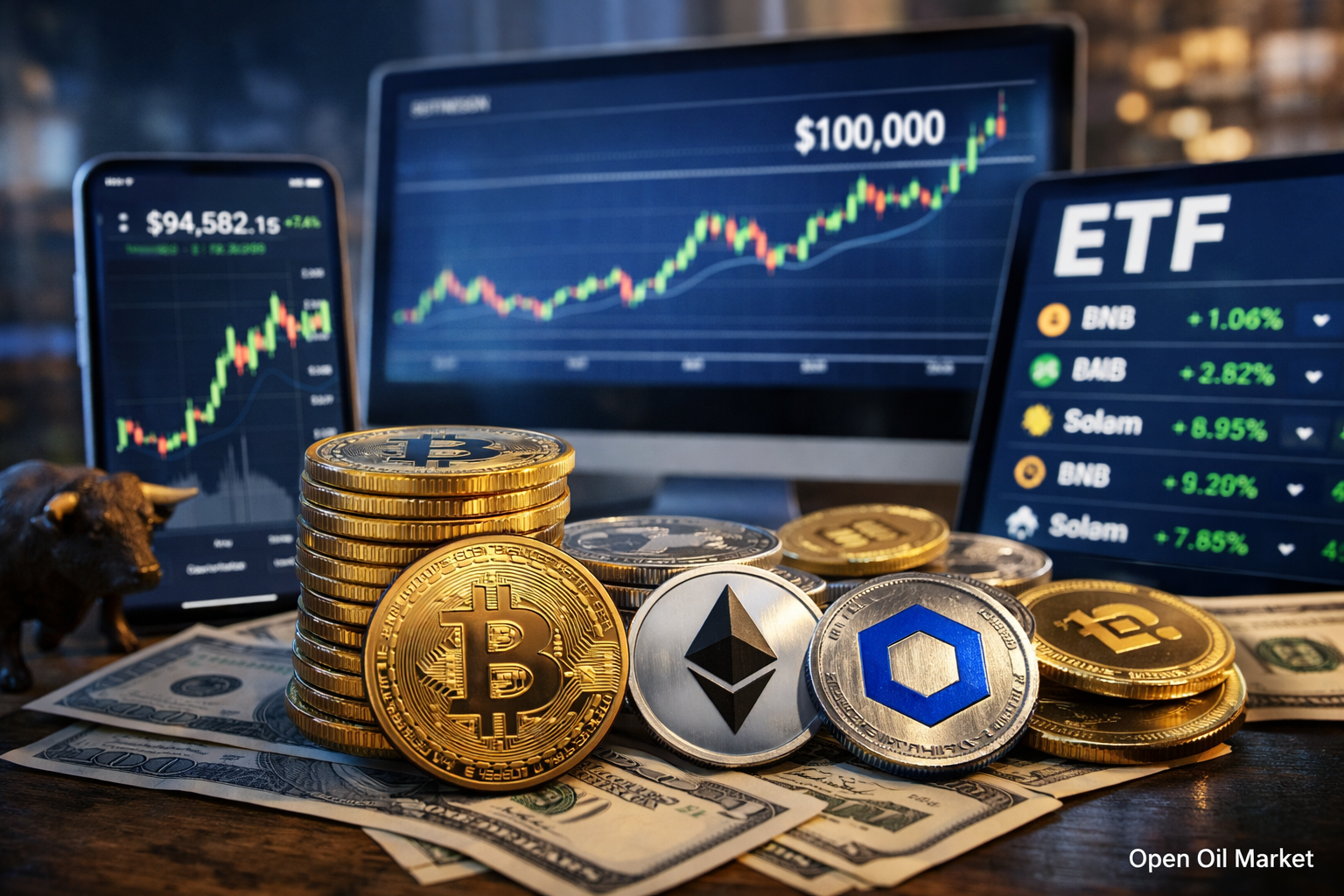 Nieuws over cryptocurrencies 19 januari 2026 — Bitcoin op $100.000, rally van altcoins en ETF's