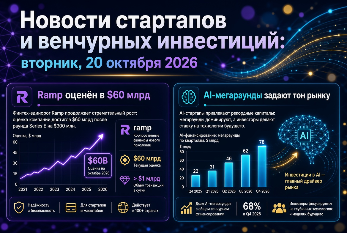 Nieuws over startups en durfkapitaal op 21 oktober 2026: OpenAI versnelde ronde van $30 miljard met een waardering van $1,4 triljoen, AI-infrastructuur trekt megaronde's aan, en de IPO-markt bereidt zich voor op de grootste plaatsing van het jaar.