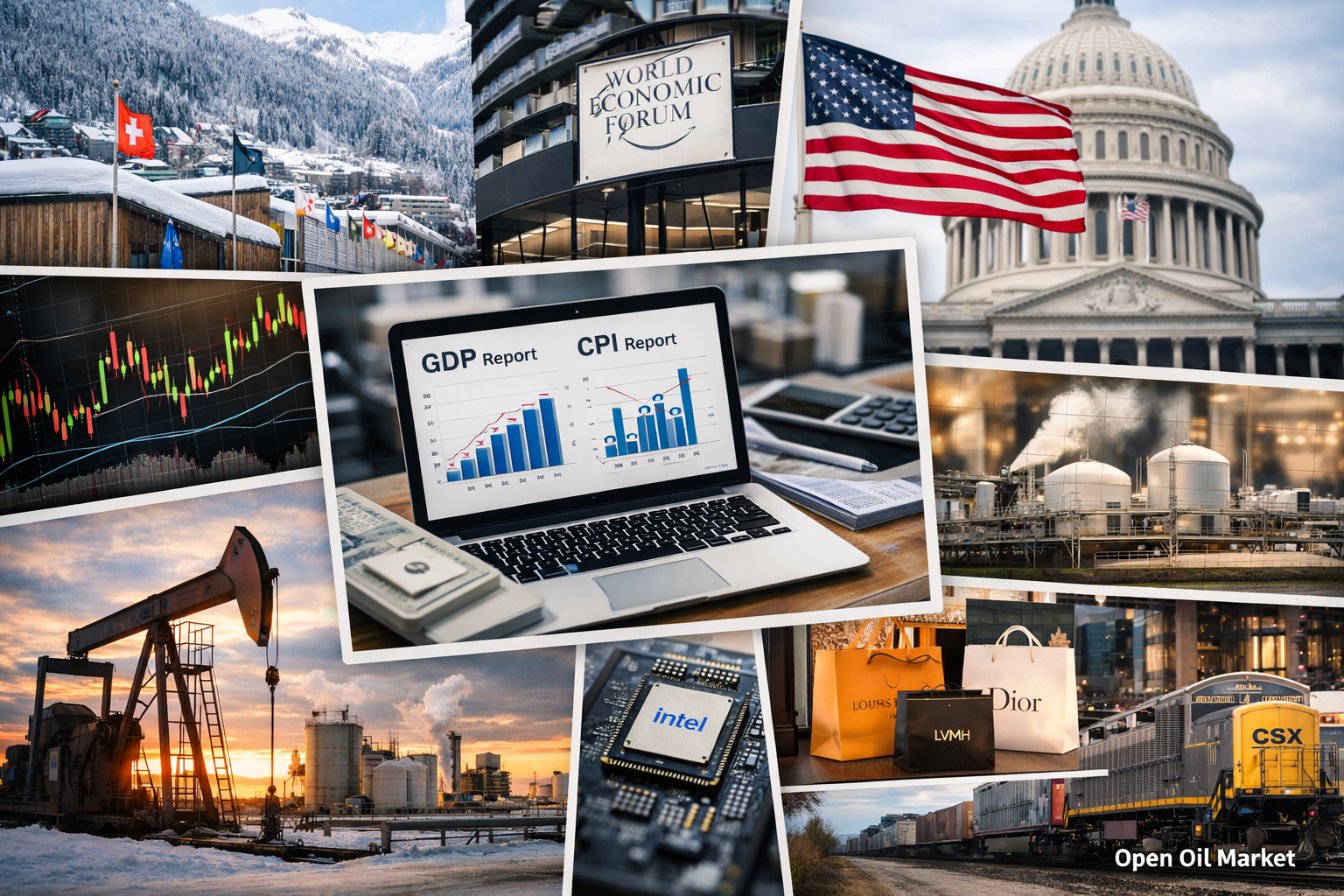 Economische gebeurtenissen en bedrijfsrapporten - donderdag 22 januari 2026: Wereld Economisch Forum, Amerikaanse CPI en BBP