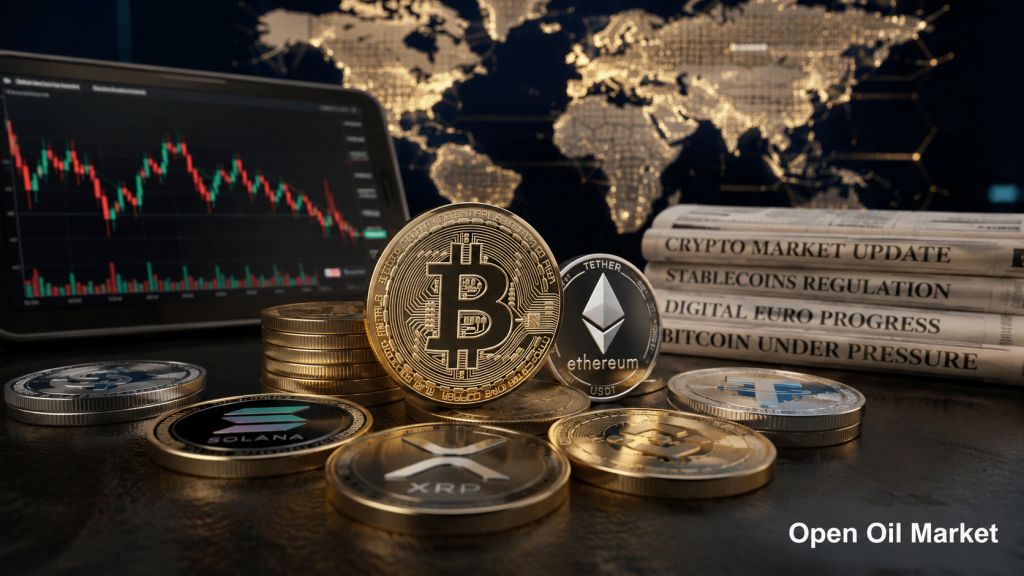 Cryptonieuws 24 juni 2026: Bitcoin, Ethereum, stablecoins en digitale euro tegen de achtergrond van de wereldwijde cryptomarkt