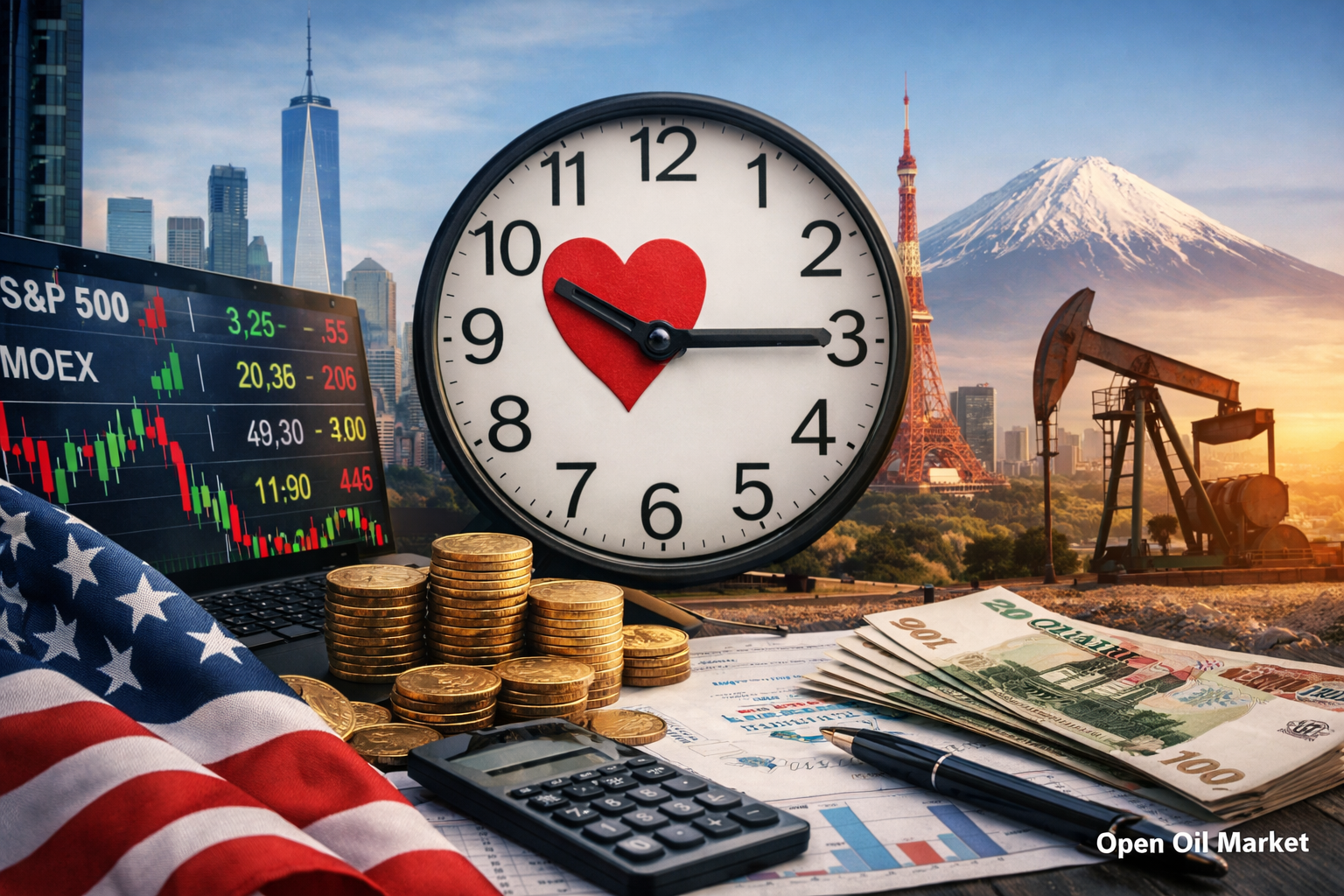 Economische gebeurtenissen en bedrijfsrapporten — zaterdag, 14 februari 2026, Wereldmarkt, S&P 500, Euro Stoxx 50, Nikkei 225, MOEX