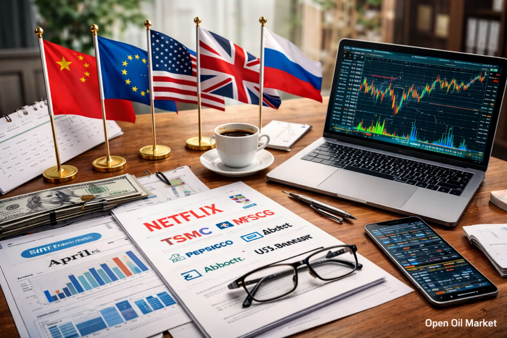 Economische gebeurtenissen en bedrijfsresultaten - donderdag 16 april 2026: BBP van China, CPI van de eurozone en bedrijfsresultaten