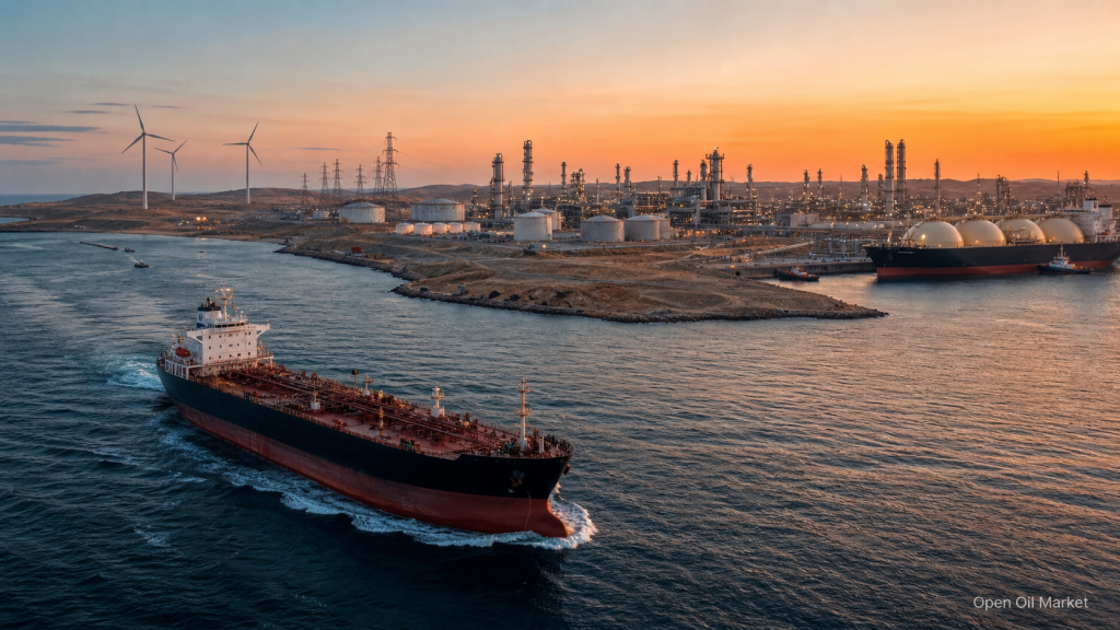 Nieuws veeleisend gas en energie 2 mei 2026: Olie tanker, raffinaderij, LNG-terminal en hernieuwbare energie tegen de achtergrond van de wereldwijde energiecrisis