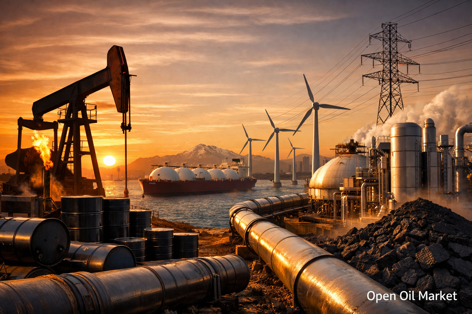 Wereldwijd olie- en gasmarkt en energie, olie, gas en energie-infrastructuur Woensdag, 17 december 2025