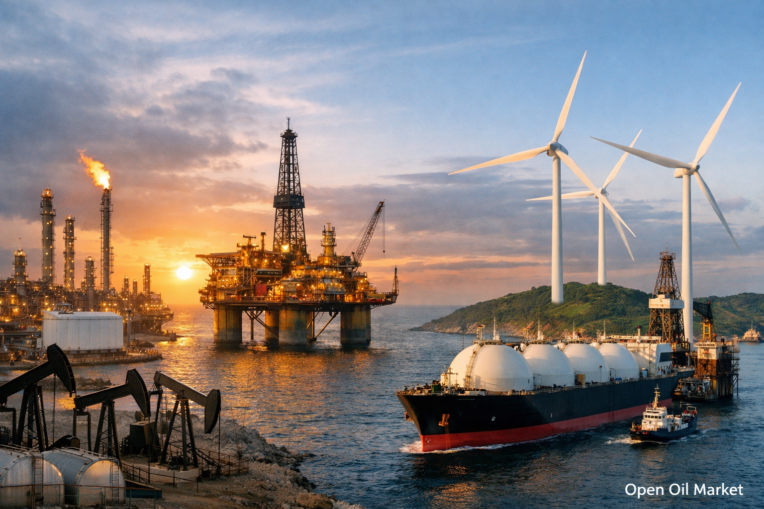 Wereldmarkt voor energie en grondstoffen: olie, gas, elektriciteit en HERN - gebeurtenissen van 4 februari 2026