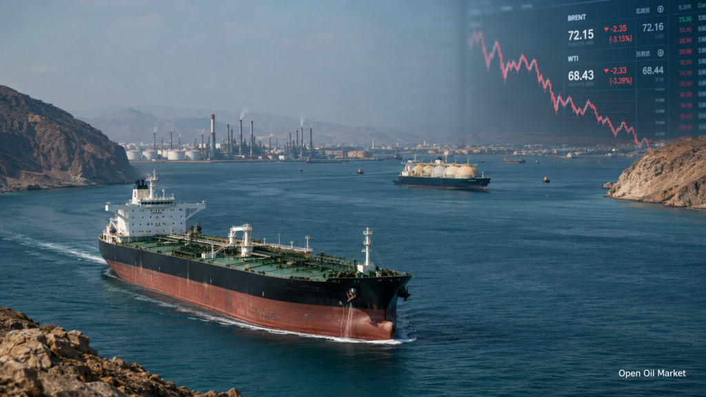 Wereldwijde energiemarkt op 16 juni 2026: olietanker, LNG, raffinaderij, Straat van Hormuz en daling van de olieprijzen