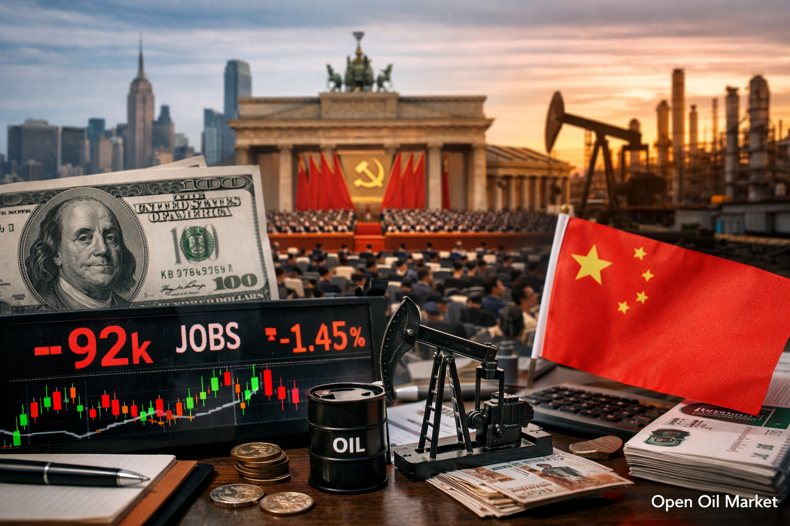 Economische gebeurtenissen en corporate rapportages — zaterdag 7 maart 2026: markten evalueren de werkgelegenheidsgegevens in de VS en de besluiten van China