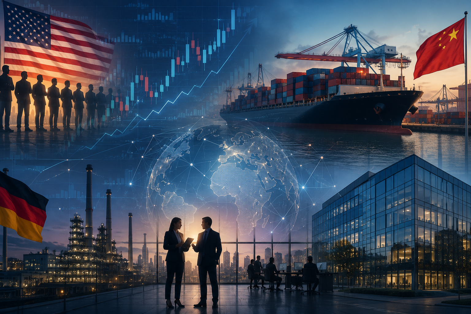 Economische gebeurtenissen en bedrijfsrapporten — vrijdag 7 augustus 2026: Nonfarm Payrolls in de VS, Chinese handelsbalans, Duitse industrie en Allianz-rapportage.