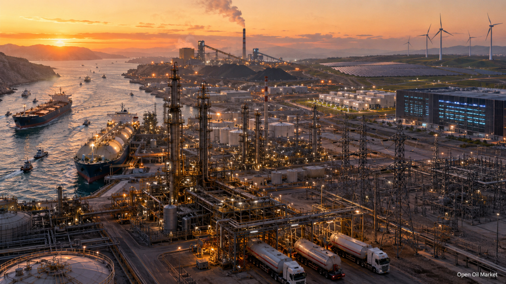 Wereldwijde olie-, gas- en energiemarkt 16 juli 2026 — LNG, raffinaderijen, elektriciteit en hernieuwbare energie