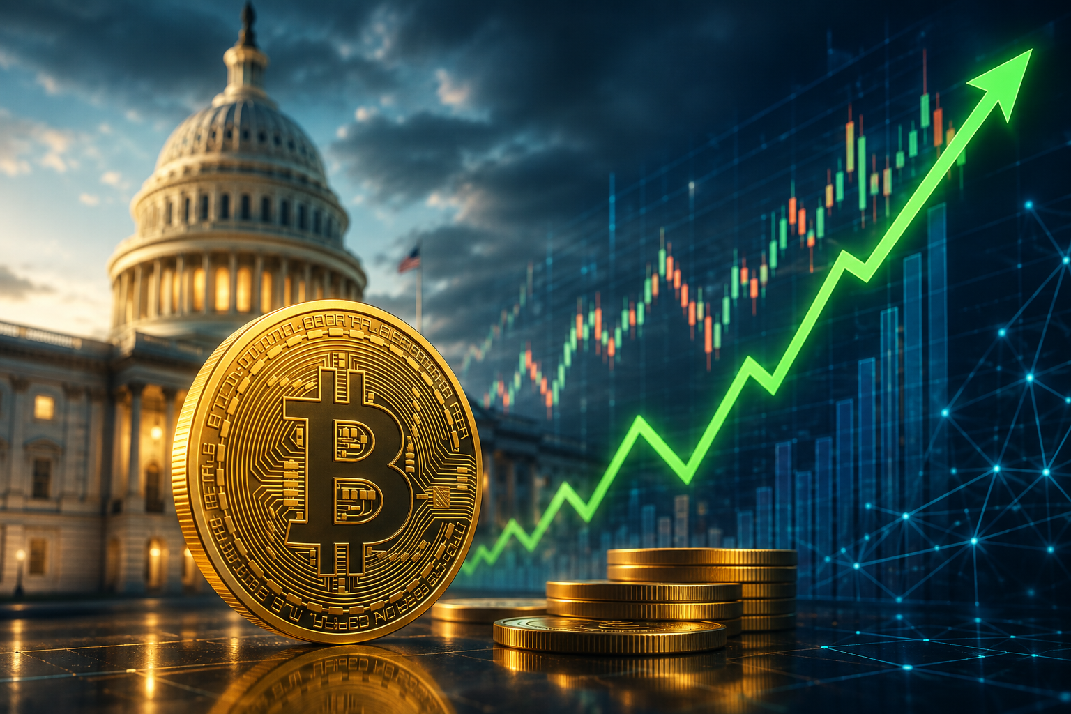 Cryptocurrency Nieuws: Woensdag 5 augustus 2026 - Bitcoin stijgt naar $64.000, markt wacht op de uitkomst van de CLARITY Act