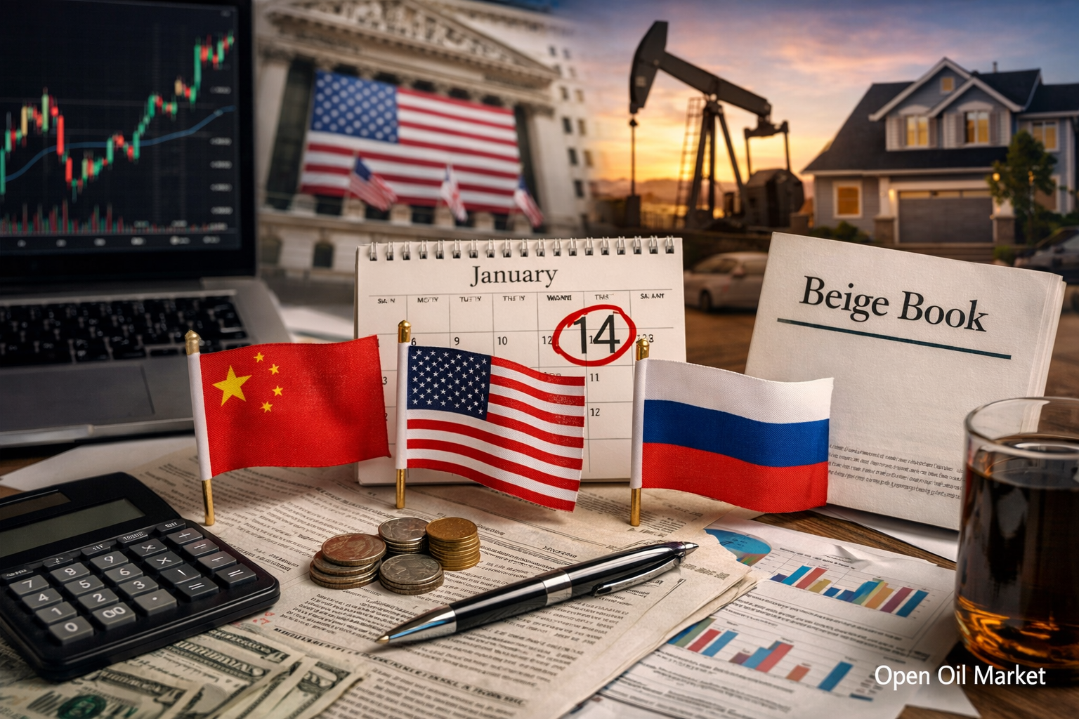 Economische gebeurtenissen en bedrijfsverslagen — woensdag, 14 januari 2026: PPI VS, detailhandelsverkopen en bankrapporten