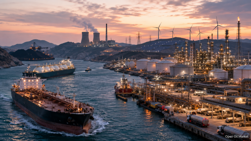 Wereldwijde energiemarkt 6 juni 2026: olietanker, LNG, raffinaderijen, kolenlogistiek, elektriciteit en HEB