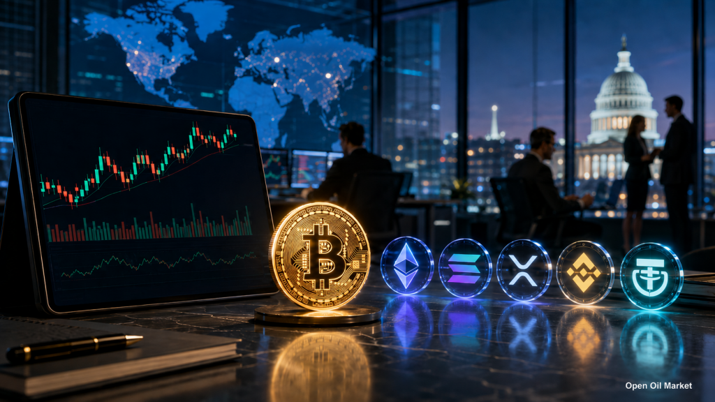 Nieuws over cryptocurrencies 10 mei 2026: Bitcoin, Ethereum, Solana, XRP, BNB en stablecoins op de wereldwijde financiële markt.