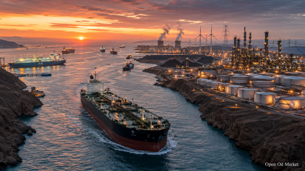Wereldwijde Energie Markt 10 juli 2026: olie tankers, raffinaderijen, gas infrastructuur, RES, kolen en elektriciteit.